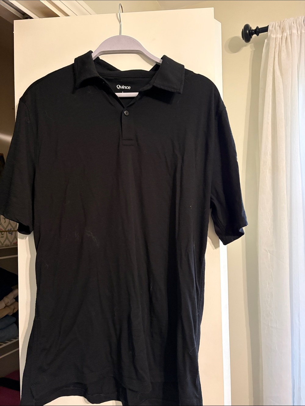 Quince Men's Black Short-Sleeve Polo